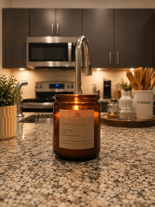 Burnt Sugar Soy Wax Candle — Crème Brûlée Scent